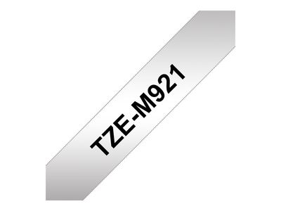 Brother laminated tape TZe-M921 - 9 mm - Black on silver_1