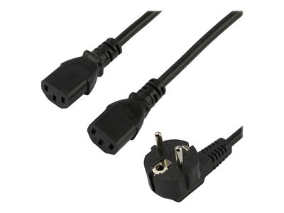 StarTech.com 2m C13 Power Cord - Schuko to 2x C13 - Y Splitter Power Cable - power cable - 2 m_2