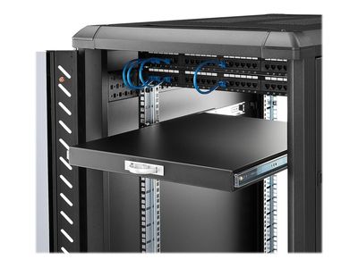 StarTech.com Ausziehbarer Fachboden für 19 Serverschrank - 55cm Sliding Rack Shelf belastbar bis 25 Kg - Stahlblech Schwarz - Rack Keyboard Shelf_3