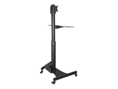 StarTech.com Mobile Workstation Cart with Monitor Mount, CPU/PC Holder, Keyboard Tray, Ergonomic Height Adjustable Desktop Computer Cart, Rolling Mobile Standing Workstation on Wheels - Portable Stand-Up Cart cart - for LCD display / keyboard / mouse / CP_2