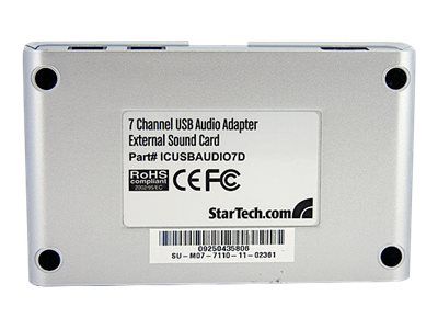 StarTech.com 7.1 USB Sound Card - External Sound Card for Laptop with SPDIF Digital Audio - Sound Card for PC - Silver (ICUSBAUDIO7D) - sound card_8