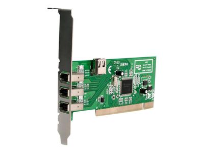 StarTech.com 4 Port 1394a FireWire PCI Schnittstellenkarte - 3x Firewire 400 extern 1x Firewire 400 intern - FireWire-Adapter - 3 Anschlüsse_2
