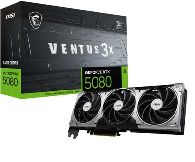 MSI VENTUS GeForce RTX 5080 16G 3X OC NVIDIA 16 GB GDDR7_thumb