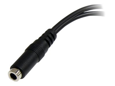 StarTech.com 3,5mm Audio Klinke Y Kabel - Headset Splitter - Adapter - 1 x 3,5mm 4 Position Buchse 2 x 3,5mm 3 Position Stecker - Schwarz - Headset-Splitter_4