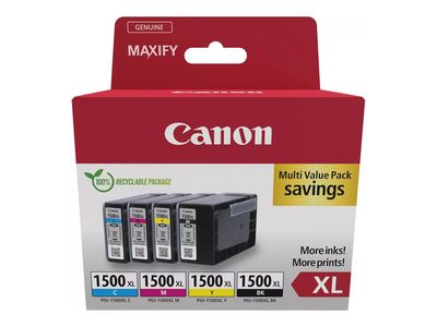 Canon ink tank PGI-1500XL BK/C/M/Y Multipack - 4-pack - black, yellow, cyan, magenta_thumb