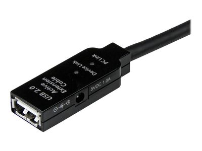 StarTech.com 25m aktives USB 2.0 Verlängerungskabel - St/Bu - USB Reapeater / Signalverstärker Kabel Stecker/Buchse - Schwarz - USB-Verlängerungskabel - USB zu USB - 25 m_2