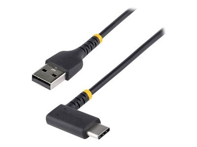StarTech.com 3ft (1m) USB A to C Charging Cable Right Angle, Heavy Duty Fast Charge USB-C Cable, USB 2.0 A to Type-C, Durable and Rugged Aramid Fiber, 3A, S20/iPad/Pixel - High Quality USB Charging Cord (R2ACR-1M-USB-CABLE) - USB Typ-C-Kabel - USB zu 24 p_thumb