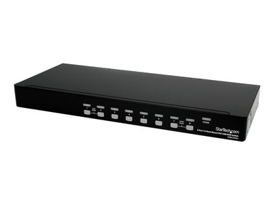 StarTech.com 8 Port 1HE DVI USB KVM Switch - 8-fach DVI-I / USB-B Umschalter zur Rack-Montage - KVM-Switch - 8 Anschlüsse - an Rack montierbar_1