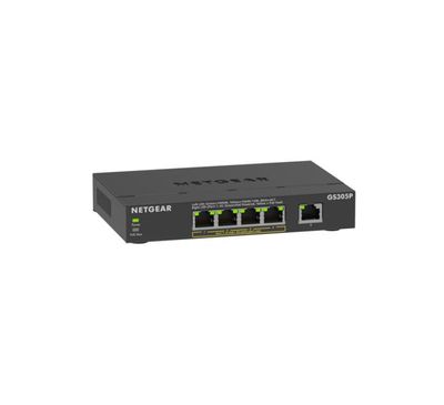 NETGEAR GS305Pv3 Unmanaged Gigabit Ethernet (10/100/1000) Power over Ethernet (PoE) Black_thumb