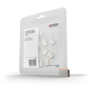 Lindy 40440 Schnittstellenblockierung USB Typ-C Orange Acrylnitril-Butadien-Styrol (ABS) 10 Stück(e)_thumb