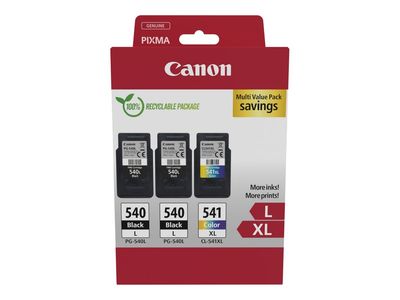 Canon 540L x2/CL-541XL Multipack - 3-pack - High Yield - black, color (cyan, magenta, yellow) - original - ink cartridge_thumb