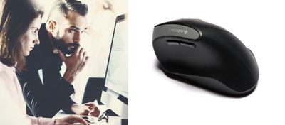 CHERRY MW 4500 Wireless 45 Degree Mouse, Black, USB_thumb