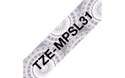 Brother Laminated Tape P-Touch TZe-MPSL31 - 12 mm x 4 m - Black on Silver_thumb