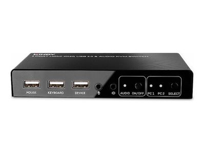 Lindy - KVM / audio / USB switch - HDMI 4K60, USB 2.0 - 2 ports_3