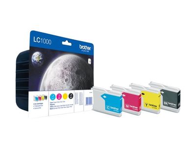 Brother LC1000 Value Pack - 4-pack - black, yellow, cyan, magenta - original - ink cartridge_thumb