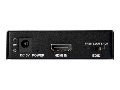 StarTech.com HDMI Audio Extractor - 4K 60Hz - HDMI Audio De-embedder - HDR - Toslink Optical Audio - Dual RCA Audio - HDMI Audio (HD202A) - HDMI audio signal extractor_4