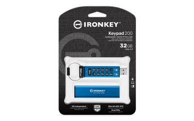 Kingston USB flash drive IronKey Keypad 200 - USB 3.1 Gen 1 - 32 GB - blue_3