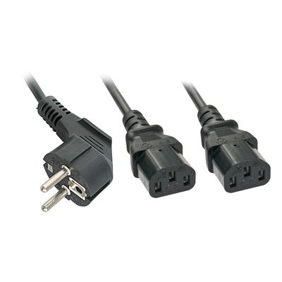 Lindy Stromkabel - Schuko-Netzstecker / 2x IEC C13 - 2 m_thumb