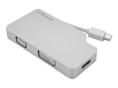 StarTech.com Aluminium Reise A/V Adapter 3-in-1 Mini DisplayPort auf VGA, DVI oder HDMI - Mini DP Adapter - 4K - Videokonverter_thumb
