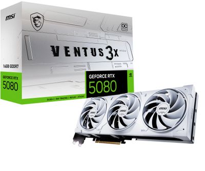 MSI VENTUS GEFORCE RTX 5080 16G 3X OC WHITE graphics card NVIDIA 16 GB GDDR7_thumb