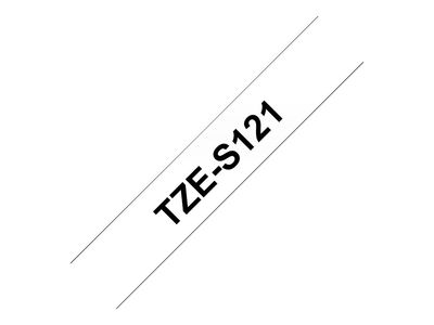 Brother TZe-S121 - laminated tape - 1 roll(s) - Roll (0.9 cm x 8 m)_1