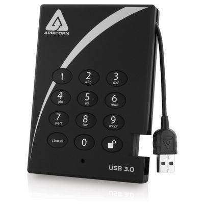 Apricorn Hard Drive A25-3PL256-500 - 500GB - USB 3.0 - Black_3