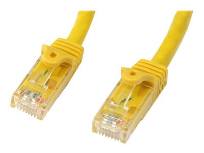 StarTech.com 1m CAT6 Ethernet Cable, 10 Gigabit Snagless RJ45 650MHz 100W PoE Patch Cord, CAT 6 10GbE UTP Network Cable w/Strain Relief, Yellow, Fluke Tested/Wiring is UL Certified/TIA - Category 6 - 24AWG (N6PATC1MYL) - patch cable - 1 m - yellow_thumb