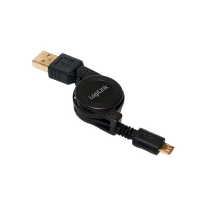LogiLink CU0090 USB cable USB 2.0 0.75 m USB A Micro-USB B Black_thumb