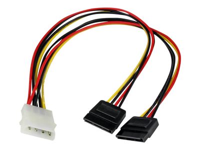 StarTech.com 12in LP4 to 2x SATA Power Y Cable Adapter - Molex to to Dual SATA Power Adapter Splitter - power adapter_2