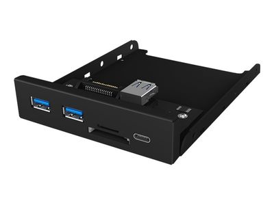 ICY BOX 3 Port Hub für 3,5" Einbauschacht mit Kartenleser und USB 3.0 20 Pin Anschluss IB-HUB1417-i3_1