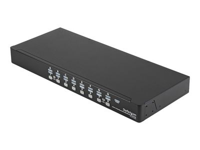 StarTech.com 16 Port 1HE USB VGA KVM Switch mit OSD zur Rack-Montage inkl. Kabeln - 16-fach Rackmount KVM Umschalter - Schwarz - KVM-Switch - 16 Anschlüsse_1