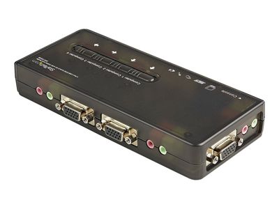 StarTech.com 4 Port VGA / USB KVM Switch inkl. Kabel und Audio - 4-fach VGA Desktop Umschalter - KVM-/Audio-Switch - 4 Anschlüsse_3