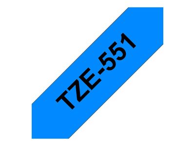 Brother laminated tape TZe-551 - Black on blue_thumb