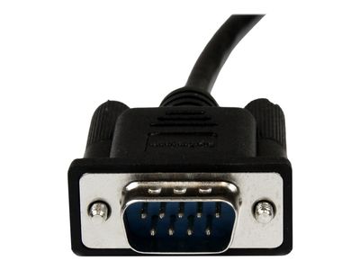 StarTech.com 1m Black DB9 RS232 Serial Null Modem Cable F/M - DB9 Male to Female - 9 pin Null Modem Cable - 1x DB9 (M), 1x DB9 (F), Black - null modem cable - 1 m_5