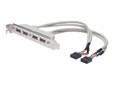 DIGITUS USB-Slotblechkabel - 2 x USB Typ-A/2 x IDC (10-pin) - 25 cm_thumb