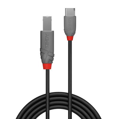 Lindy 36943 USB Kabel USB 2.0 3 m USB C USB B 0,48 Gbit/s Schwarz_2