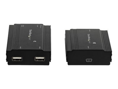 StarTech.com 4 Port USB 2.0 Extender Hub over Single CAT5e/CAT6 Ethernet Cable (RJ45), 330ft (100m), USB Extender Adapter, Externally Powered, 480 Mbps, Metal USB Extender Kit - Power/Link LEDs (USB2004EXT100) - USB extender - USB 2.0_6