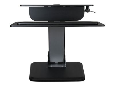 StarTech.com Height Adjustable Standing Desk Converter - Sit Stand Desk with One-finger Adjustment - Ergonomic Desk (ARMSTS) mounting kit - for LCD display / keyboard / mouse / notebook - black, silver_3
