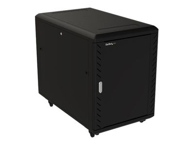 StarTech.com 15U 19" Server Rack Cabinet, 4 Post Adjustable Depth (6-32") Locking Knock Down Network/Computer Equipment Enclosure, Mobile with Glass Door & Casters, HP ProLiant ThinkServer - 15U Knock Down Rack (RK1536BKF) - Schrank - 15U_2