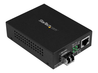 StarTech.com Gigabit Ethernet Glasfaser Medienkonverter - 850nm MM LC - 500m - Mit MM SFP Transceiver - Für 10/100/1000 Netzwerke - Medienkonverter - 10Mb LAN, 100Mb LAN, 1GbE_1