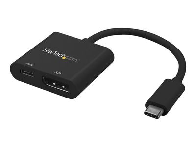 StarTech.com USB C DisplayPort Adapter mit USB Stromversorgung (USB PD) - 4K 60Hz - USB-C zu DisplayPort - externer Videoadapter - Parade PS171 - Schwarz_2