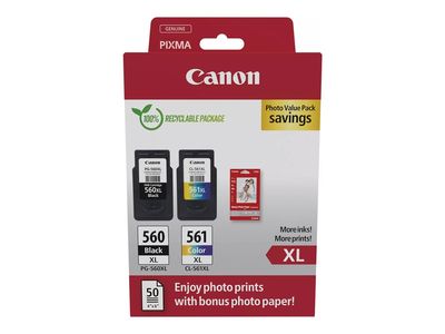 Canon ink cartridge PG-560XL/CL-561XL - 2-pack - black, color (Cyan, Magenta, Yellow)_thumb
