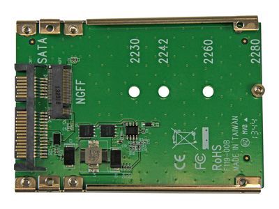 StarTech.com M.2 SSD auf 2.5 Zoll SATA Adapter / Konverter - NGFF auf SATAIII Adapter Karte - Speicher-Controller - SATA 6Gb/s - SATA 6Gb/s_2