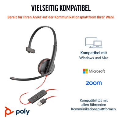 HP Poly Blackwire 3210 Monaurales USB-C-Headset + USB-C/A-Adapter_5