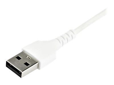 StarTech.com 2m USB A to USB C Charging Cable - Durable Fast Charge & Sync USB 2.0 to USB Type C Data Cord - Aramid Fiber M/M 60W White - USB-C cable - 2 m_4
