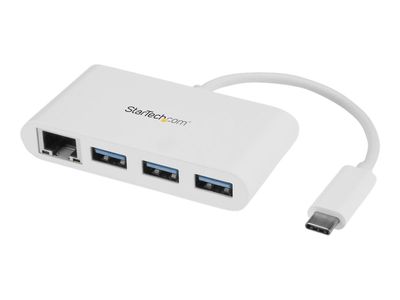 StarTech.com 3 Port USB C Hub w/ Gigabit Ethernet – USB Type C to 3 x USB-A – Multi Port USB 3.0 Hub for MacBook Pro (HB30C3A1GEA) - hub - 3 ports_2