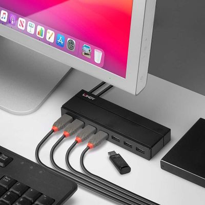 Lindy 43228 Schnittstellen-Hub USB 3.2 Gen 1 (3.1 Gen 1) Type-A 5000 Mbit/s Schwarz_5