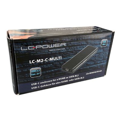 LC-Power Speichergehäuse LC-M2-C-MULTI - NVMe/SATA SSD - USB 3.2_7