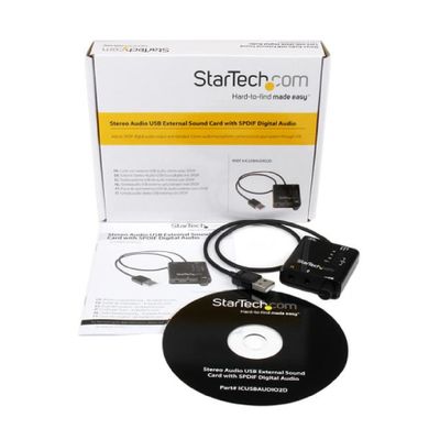StarTech.com USB Sound Card w/ SPDIF Digital Audio & Stereo Mic - External Sound Card for Laptop or PC - SPDIF Output (ICUSBAUDIO2D) - sound card_5