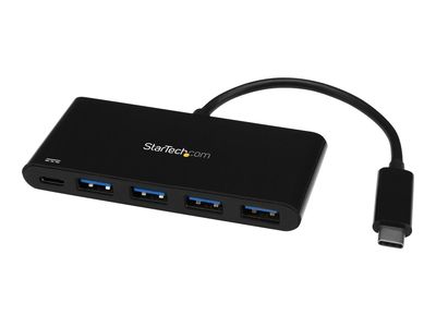StarTech.com 4 Port USB C Hub with 4 USB Type-A Ports (USB 3.0 SuperSpeed 5Gbps), 60W Power Delivery Passthrough Charging, USB 3.1 Gen 1/USB 3.2 Gen 1 Laptop Hub Adapter, MacBook, Dell - Windows/macOS/Linux (HB30C4AFPD) - hub - 4 ports_thumb